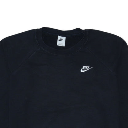 Nike Womens Black L Sweatshirt Crew Neck Pullover Cotton Blend