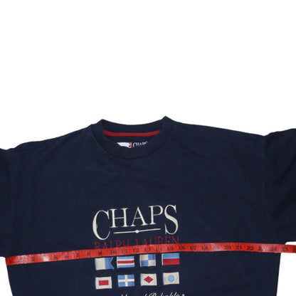 Chaps Ralph Lauren Men’s Blue Embroidered Pullover Sweatshirt M