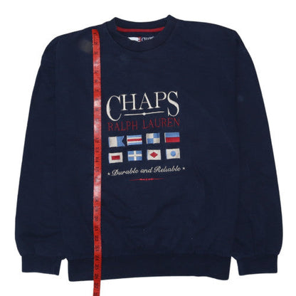 Chaps Ralph Lauren Men’s Blue Embroidered Pullover Sweatshirt M