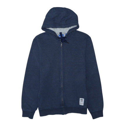 Adidas Mens Blue Full Zip Hoodie Size M Hooded Sweatshirt