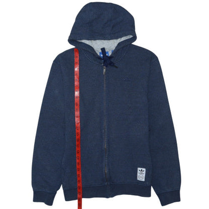 Adidas Mens Blue Full Zip Hoodie Size M Hooded Sweatshirt