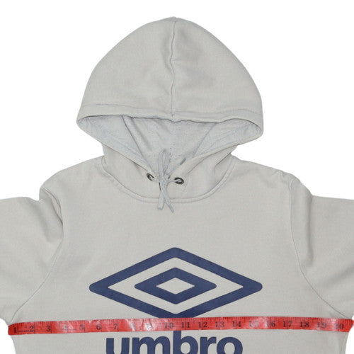 Umbro Mens Grey Pullover Hoodie Small Regular Fit Logo Sportswear