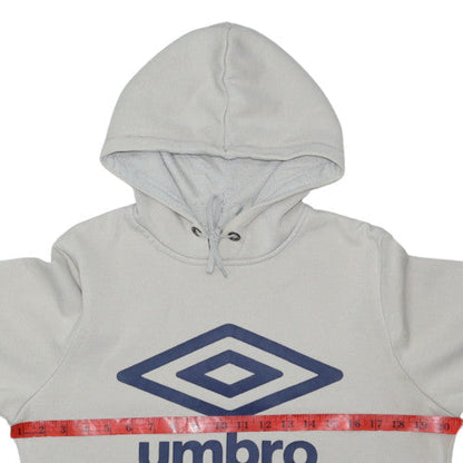 Umbro Mens Grey Pullover Hoodie Small Regular Fit Logo Sportswear