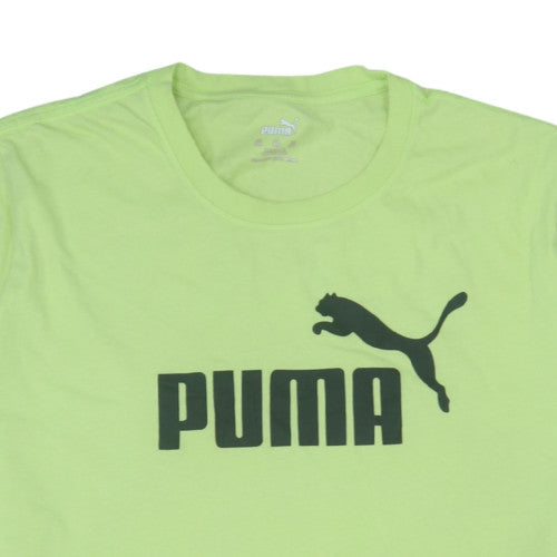 Puma Men's Green 2XL Crew Neck Short Sleeve Sports T-Shirt