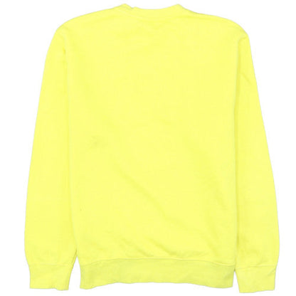 Nike Women Yellow Cotton Blend Crew Neck Pullover Sweatshirt M