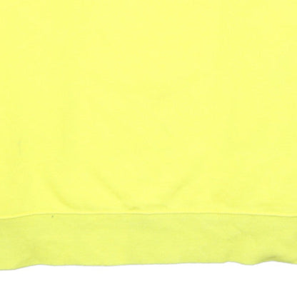 Nike Women Yellow Cotton Blend Crew Neck Pullover Sweatshirt M