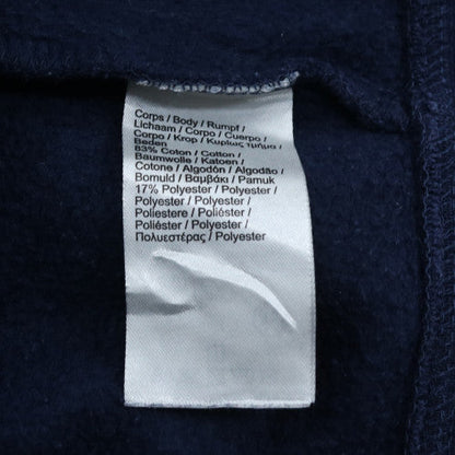 Lacoste Sport Womens Navy Full Zip Hoodie Size L Cotton Blend