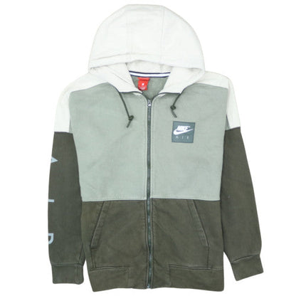 Nike Air Women's Green Colourblock Full Zip Hoodie Size L