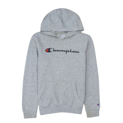 Champion Boys Grey Pullover Hoodie Size 14 Classic Fit Fleece Lined