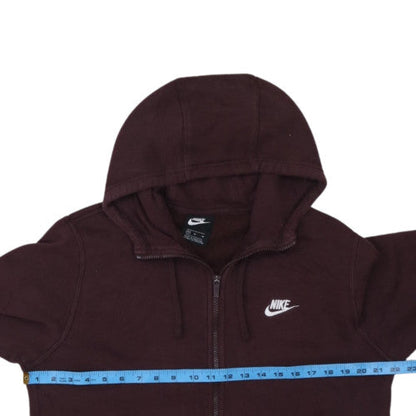 Nike Men's Brown Full Zip Hoodie Medium Fleece Sweatshirt