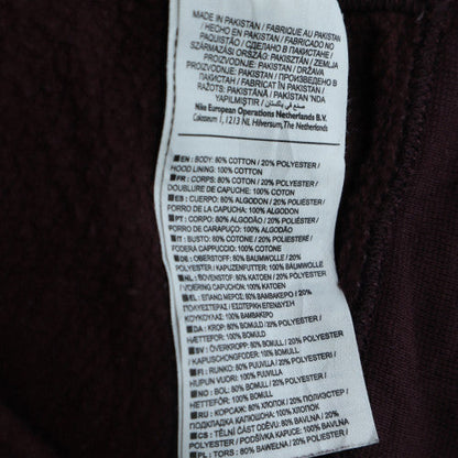 Nike Men's Brown Full Zip Hoodie Medium Fleece Sweatshirt