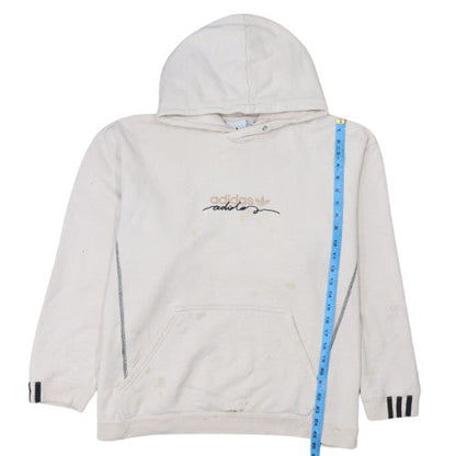 Adidas Women Beige XL Pullover Hoodie Cotton Logo Casual