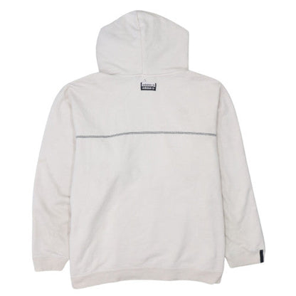 Adidas Women Beige XL Pullover Hoodie Cotton Logo Casual