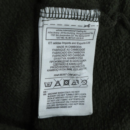 Adidas Mens Green Pullover Hoodie Small Regular Fit Logo Fleece