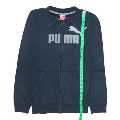 Puma Men's Blue Full Zip Collared Sweatshirt Size L