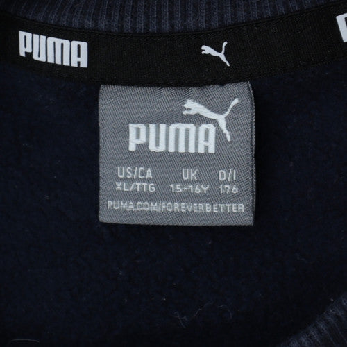 Puma Men's Blue Full Zip Collared Sweatshirt Size L