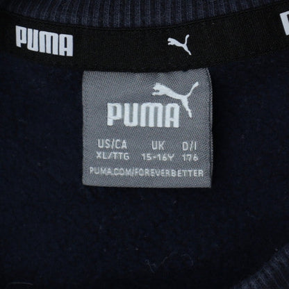 Puma Men's Blue Full Zip Collared Sweatshirt Size L