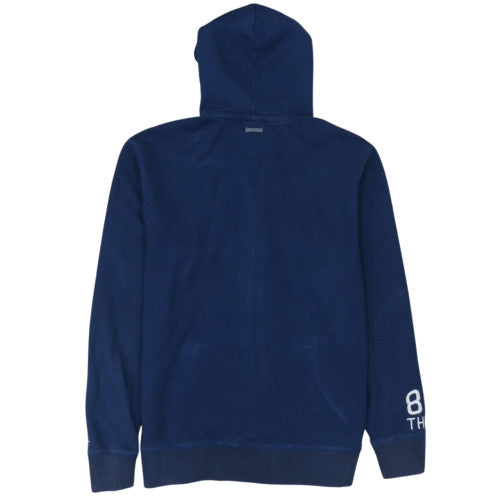 Tommy Hilfiger Men's Blue Full Zip Hoodie L Logo Sportswear