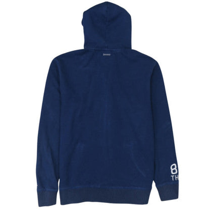Tommy Hilfiger Men's Blue Full Zip Hoodie L Logo Sportswear