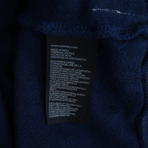 Tommy Hilfiger Men's Blue Full Zip Hoodie L Logo Sportswear