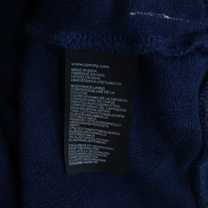 Tommy Hilfiger Men's Blue Full Zip Hoodie L Logo Sportswear