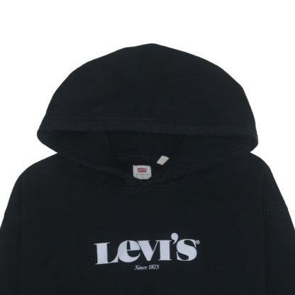 Levi's Men's Black Relaxed Fit Pullover Hoodie L Cotton Blend