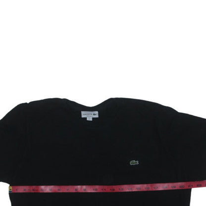 Lacoste Men's Black Regular Fit Cotton Crew Neck Short Sleeve T-Shirt L