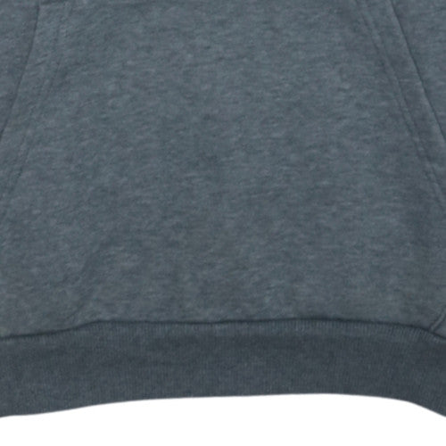 Puma Men's Grey Pullover Hoodie L Fleece Logo Sportswear