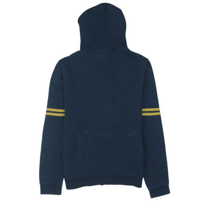 Sergio Tacchini Men Blue Pullover Hoodie M Logo Fleece Sweatshirt