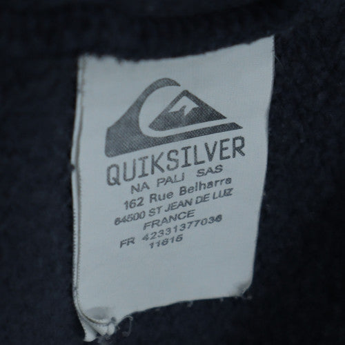 Quiksilver Men's Blue Pullover Hoodie XL Fleece Logo Surf Style