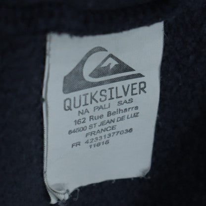 Quiksilver Men's Blue Pullover Hoodie XL Fleece Logo Surf Style