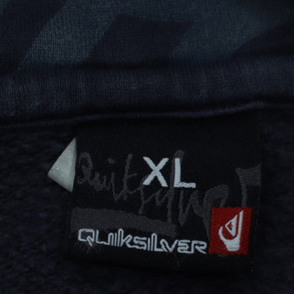 Quiksilver Men's Blue Pullover Hoodie XL Fleece Logo Surf Style