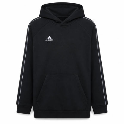 Adidas Men's Black XL Pullover Hoodie with Logo and Pocket