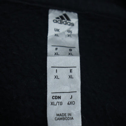 Adidas Men's Black XL Pullover Hoodie with Logo and Pocket