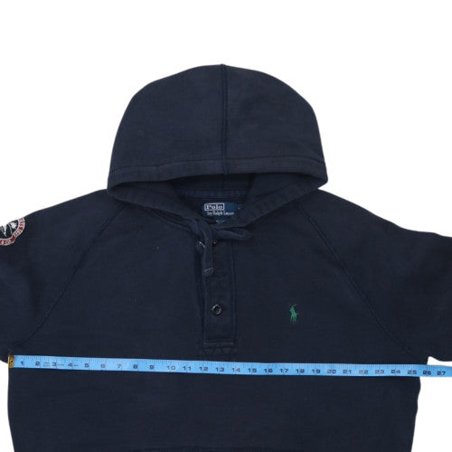 Ralph Lauren Men's Blue 2XL Henley Hoodie with Logo