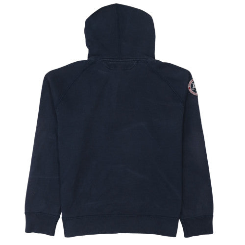 Ralph Lauren Men's Blue 2XL Henley Hoodie with Logo