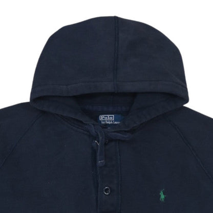 Ralph Lauren Men's Blue 2XL Henley Hoodie with Logo