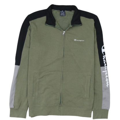 Champion Men's Green 2XL Full Zip Fleece Sweatshirt