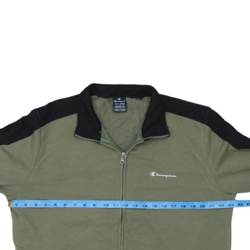 Champion Men's Green 2XL Full Zip Fleece Sweatshirt