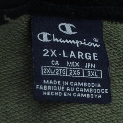 Champion Men's Green 2XL Full Zip Fleece Sweatshirt
