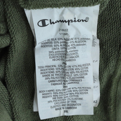 Champion Men's Green 2XL Full Zip Fleece Sweatshirt