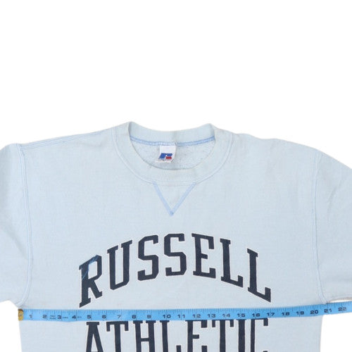 Russell Athletic Mens Blue Small Pullover Crew Sweatshirt