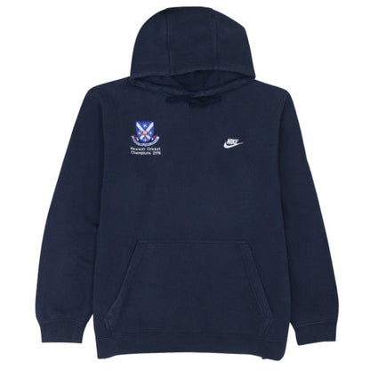 Nike Men's Blue 2XL Pullover Hoodie Embroidered Sportswear