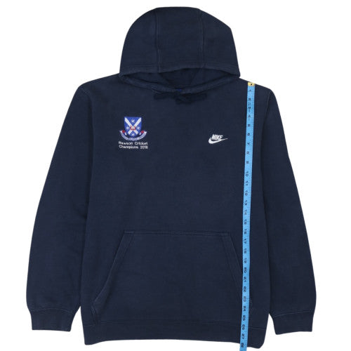 Nike Men's Blue 2XL Pullover Hoodie Embroidered Sportswear