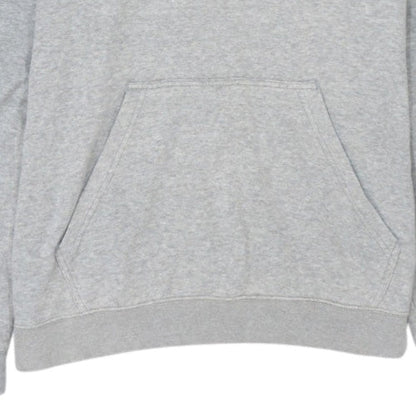 Nike Men's Grey Pullover Hoodie L Fleece Logo Sweatshirt