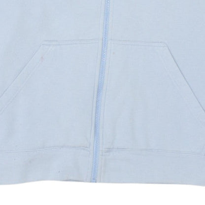 Tommy Hilfiger Women Blue Full Zip Hoodie USA Logo M Cotton Blend