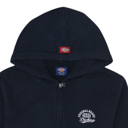 Dickies Men's Navy Blue Full Zip Hoodie Medium Classic Fleece