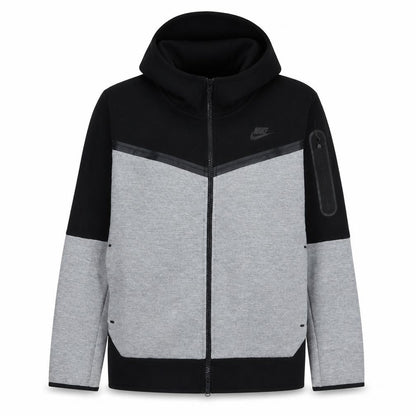 Nike Men's Grey Black Full Zip Hoodie XL Regular Fit