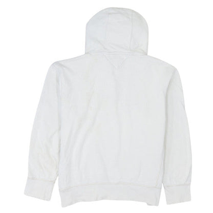 Tommy Hilfiger Women’s White Organic Cotton Pullover Hoodie Size L