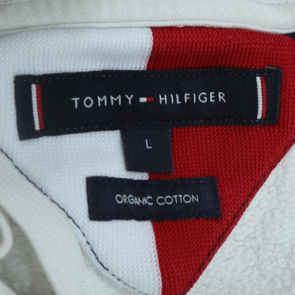 Tommy Hilfiger Women’s White Organic Cotton Pullover Hoodie Size L